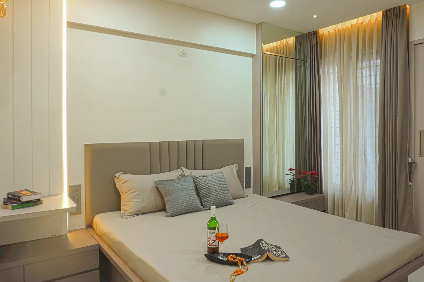 Warm bedroom retreat