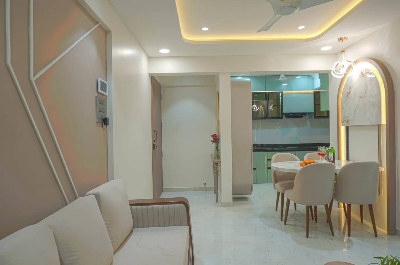 A Triaxis interior - contemporary residence in Pune
