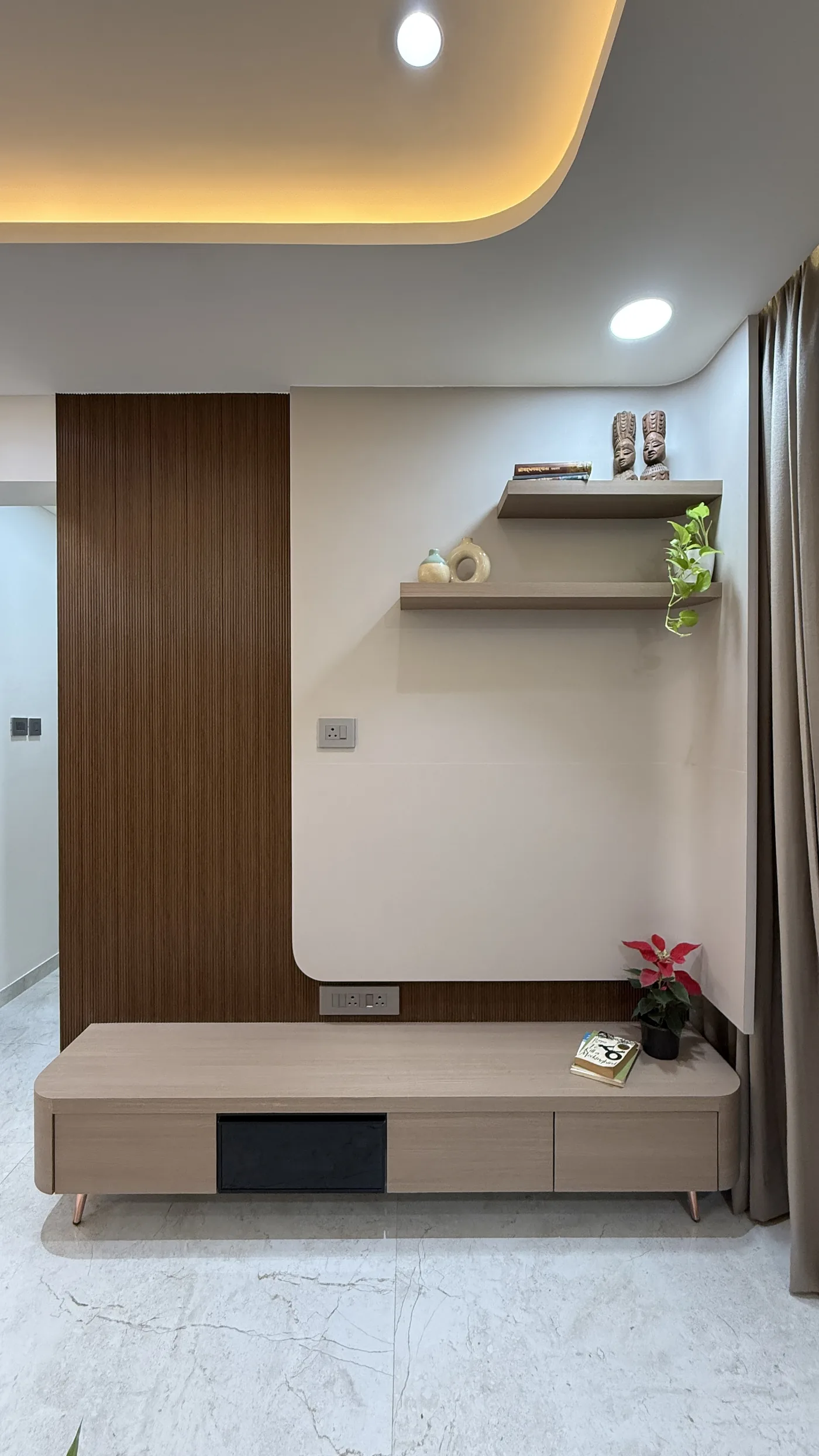 Foyer TV wall area