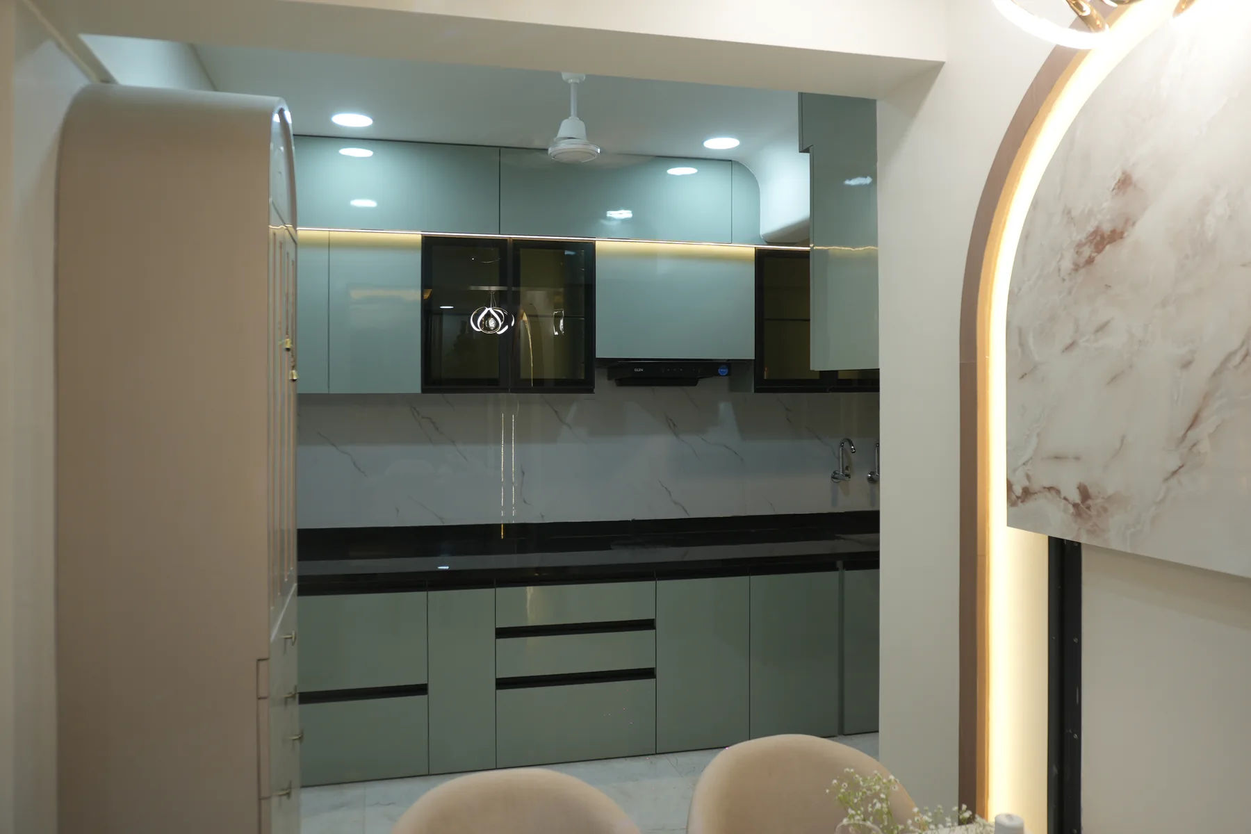 Kitchen wide view