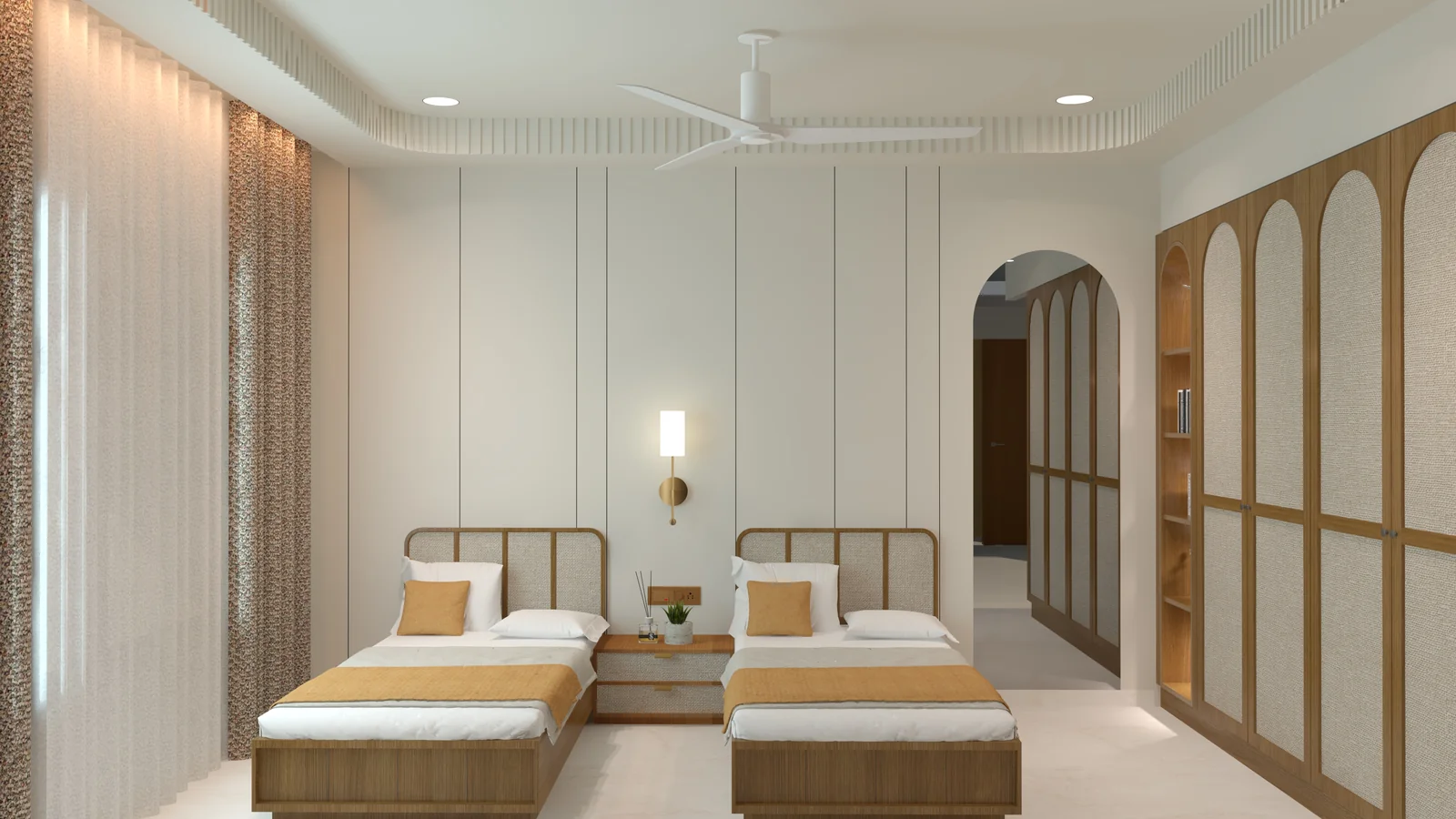 Kids room with twin beds